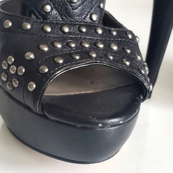 Vince Camuto Caged Studded Punk Platform Heel Ankle Boots "Mabels" Size 36 - Picture 14 of 16